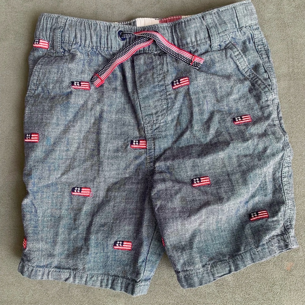 Blue Jean Flag-Patterned Boys's Shorts